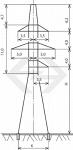 Анкерно-угловые свободностоящие опоры напряжением 110 кВ типа УС110