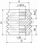 Изоляторы опорные неармрованные фарфоровые ИОР-6/10-3,75