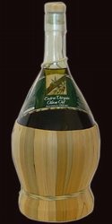 Масло оливковое EXTRA VIRGINE OLIVE OIL MANTUANO в бутылке с плетеным дном