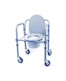 Кресло-туалет складной на колесах. Модель 10581Са