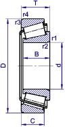 Подшипник 6-2007108А6 роликовый радиально-упорный c коническими роликами