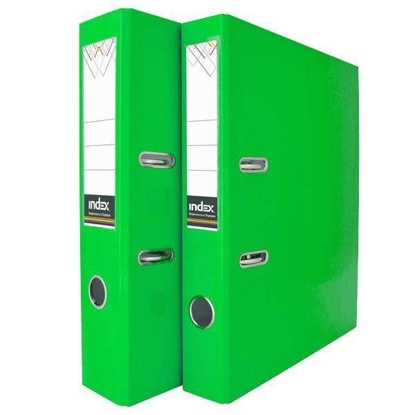 Папка-регистратор А4, 50мм, ламинированная, зеленая
