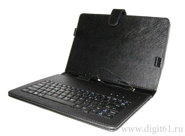 Чехол с клавиатурой 7 дюймов для планшетного компьютера черный