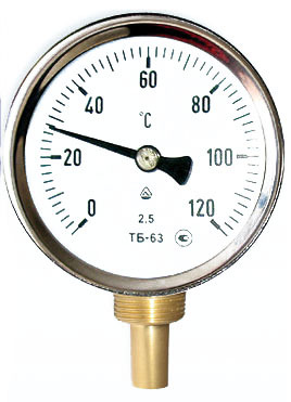 Термометры биметаллические ТБ с радиальным штуцером