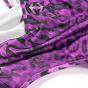 Леопард - Фуксия / Трикотажное облегающее платье Мини с рукавами, вырез лодочкой / под заказ