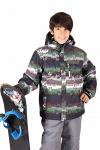 Куртка горнолыжная подростковая для мальчика цвета хаки 546-1Kh
