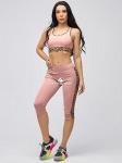 Женский спортивный костюм для фитнеса розового цвета 21107R