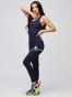 Женский спортивный костюм для фитнеса темно-синего цвета 21104TS