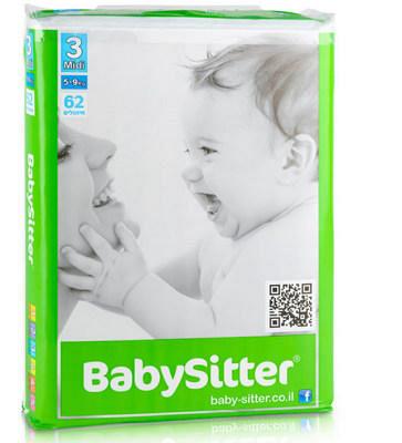 Детские подгузники Babysitter Midi 3 (4-9 кг) 62 шт.