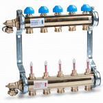 Коллектор для напольного отопления 5 выходов, с расходомерами HKV/T 3/4quot; WATTS 10004199 1 шт.