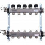 Uponor Smart S коллектор с клапанами стальной, выходы5X3/4quot; евроконус 1088048