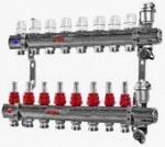 сантех VALTEC коллекторная группа со встроенными расходомерами, в сборе, 1х8 вых. Евроконус 3/4 VTc.586.EMNX.0608