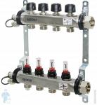 Коллектор Uponor Vario S 8х3/4quot; евроконус, с расходомерами, нерж.сталь 1086544