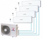 Мульти сплит-система Mitsubishi Heavy SCM80ZМ-S1 + SRK25ZS-S 4 шт