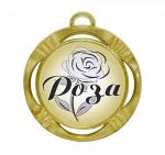 Сувенирная именная медаль "Роза"